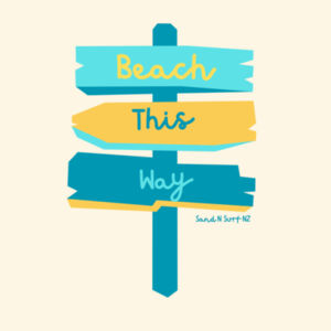 Beach this way tote bag - AS Colour Carrie Tote Bag  Design