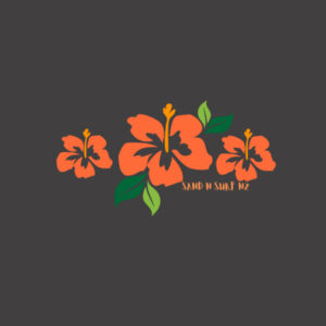 Hibiscus Trio - AS Colour Womens Heavy Faded Tank Design