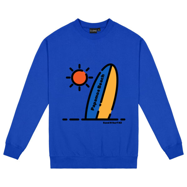 Papamoa Beach Board and sun - Cloke Kids Standard Crew Thumbnail