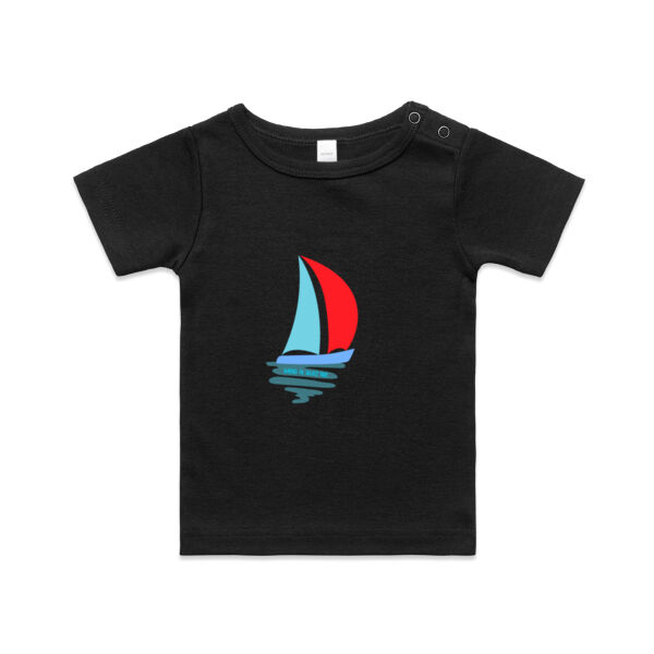Blue and red yacht - AS Colour Organic Infant Wee Tee Thumbnail