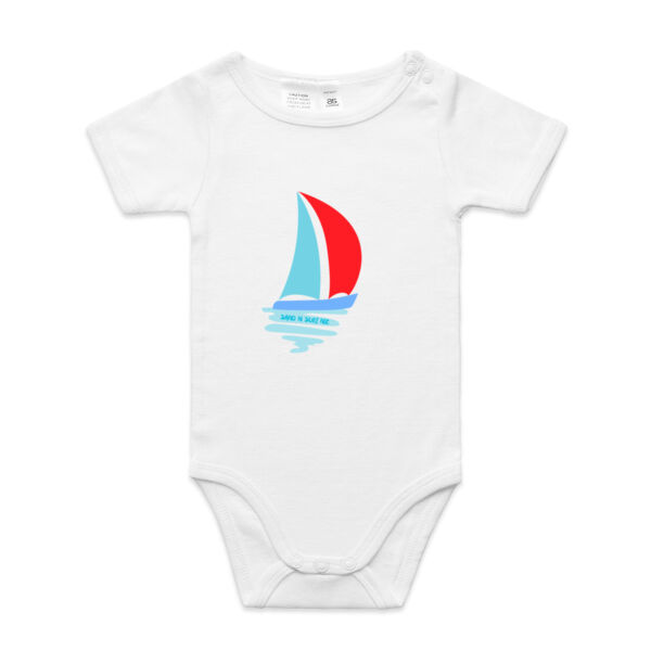 Blue and red yacht - AS Colour Organic Infant Mini-Me One-Piece Thumbnail