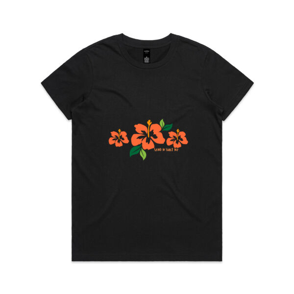 Hibiscus Trio - AS Colour Womens Maple Tee Thumbnail