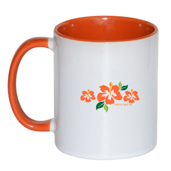 Hibiscus Trio  - Inner Coloured Mug Thumbnail