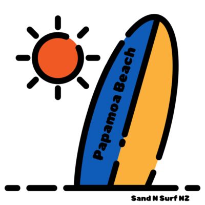 Papamoa Beach board and sun Thumbnail